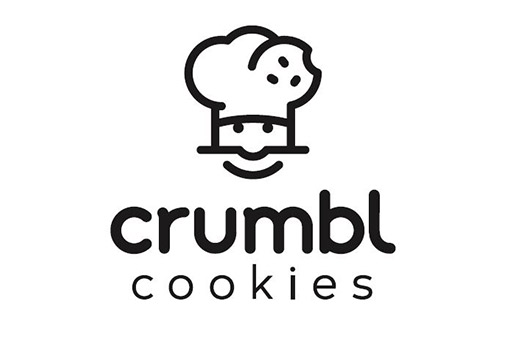 Chef hat with Cookie on top. Crumble Cookie Logo